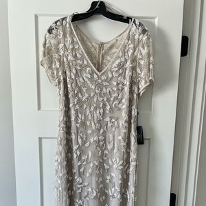 NWT Adriana Papel hand beaded evening gown never worn. Great mother of bride